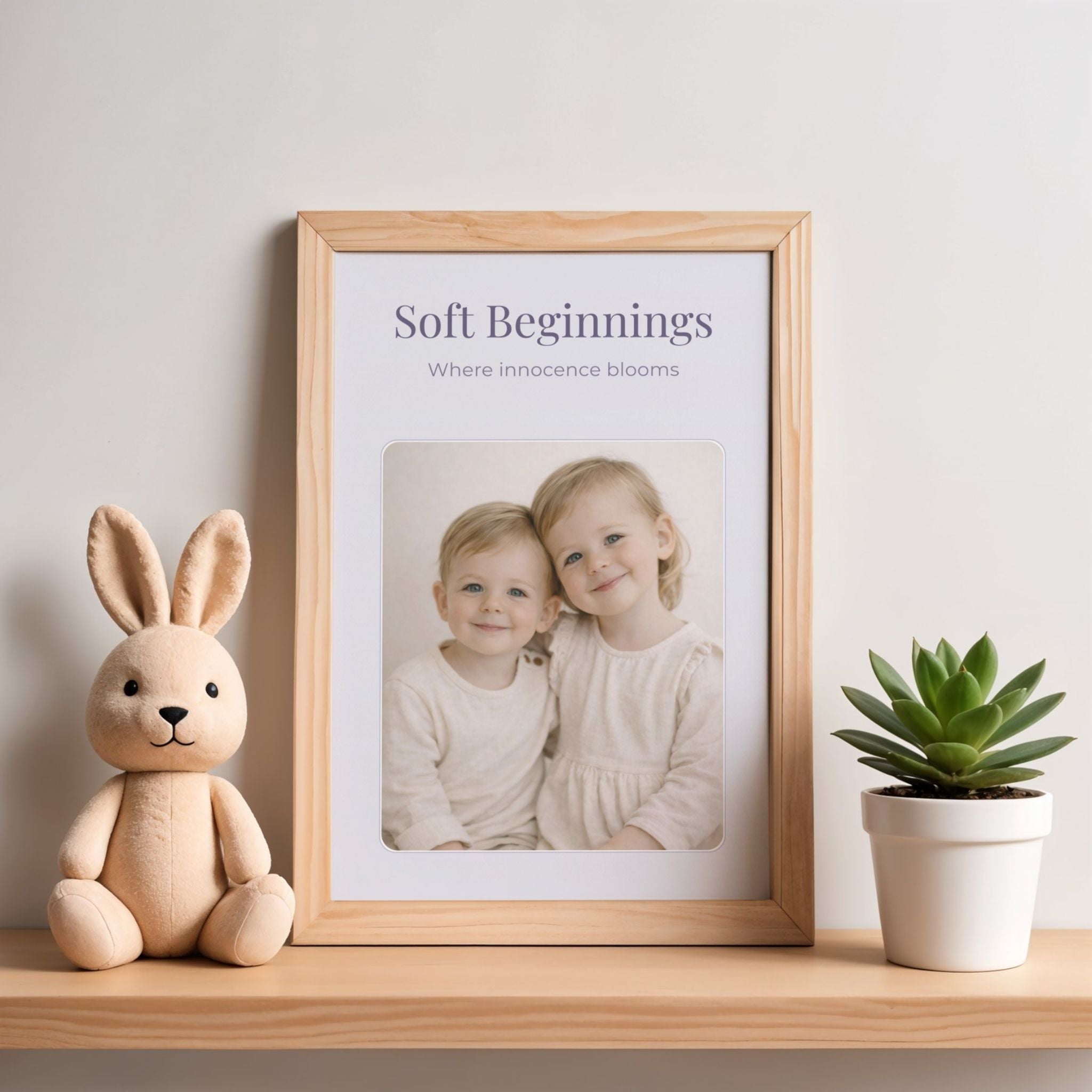 minimal baby wall art frame
