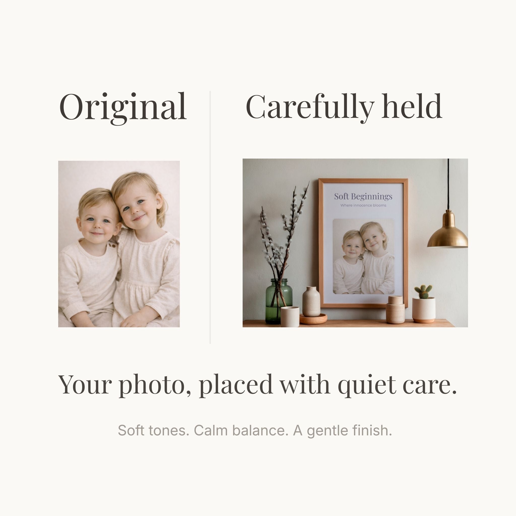 Custom Baby Wall Art Printable | Personalized Baby Photo Frame | Minimal Nursery Decor | Timeless Keepsake