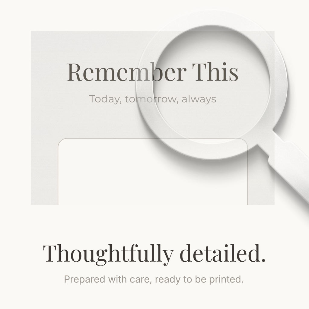 Gift & Celebration Wall Art Printable | Personalized Photo Frame | Minimal Home Decor | Quiet Joy