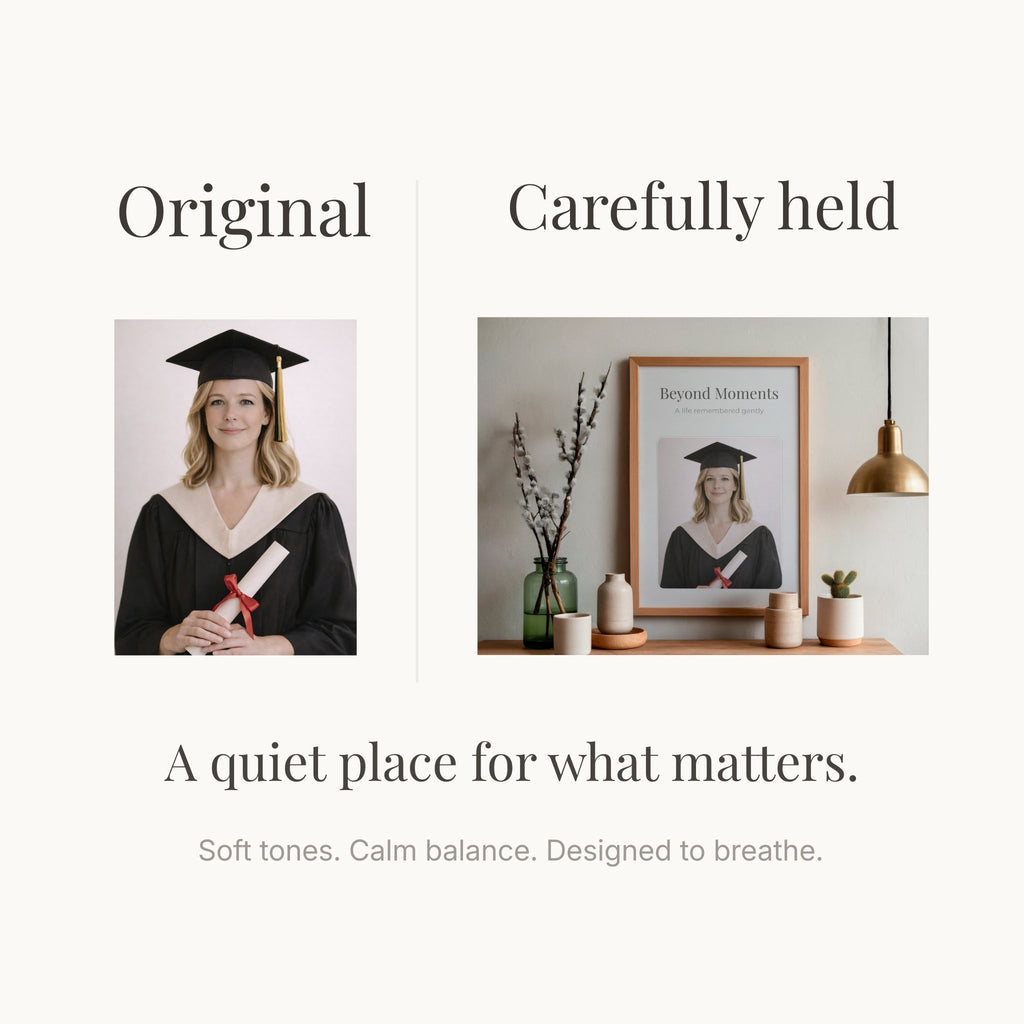 Memory & Legacy Wall Art Printable | Personalized Photo Frame | Minimal Remembrance Decor | Quiet Presence