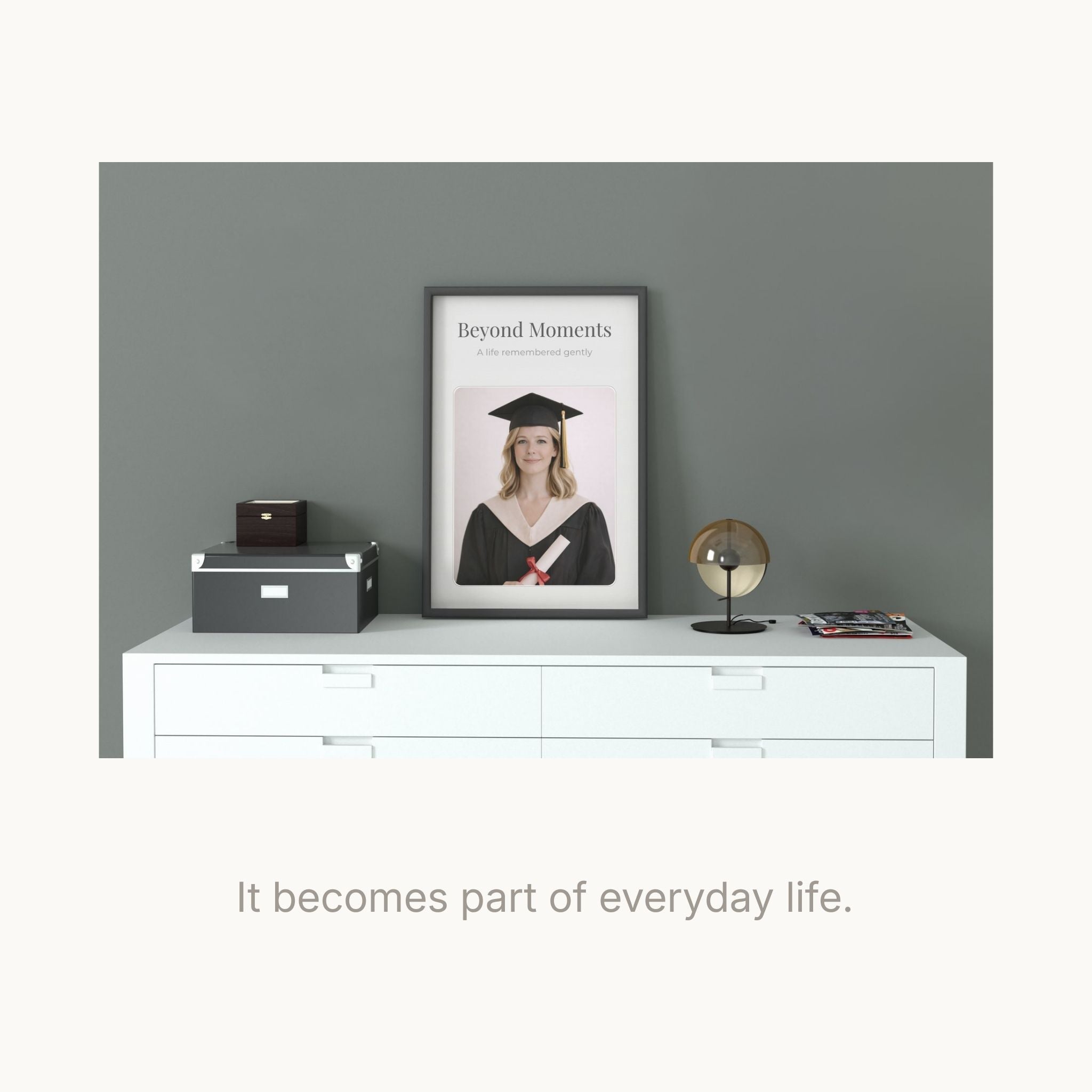 Memory & Legacy Wall Art Printable | Personalized Photo Frame | Minimal Remembrance Decor | Quiet Presence