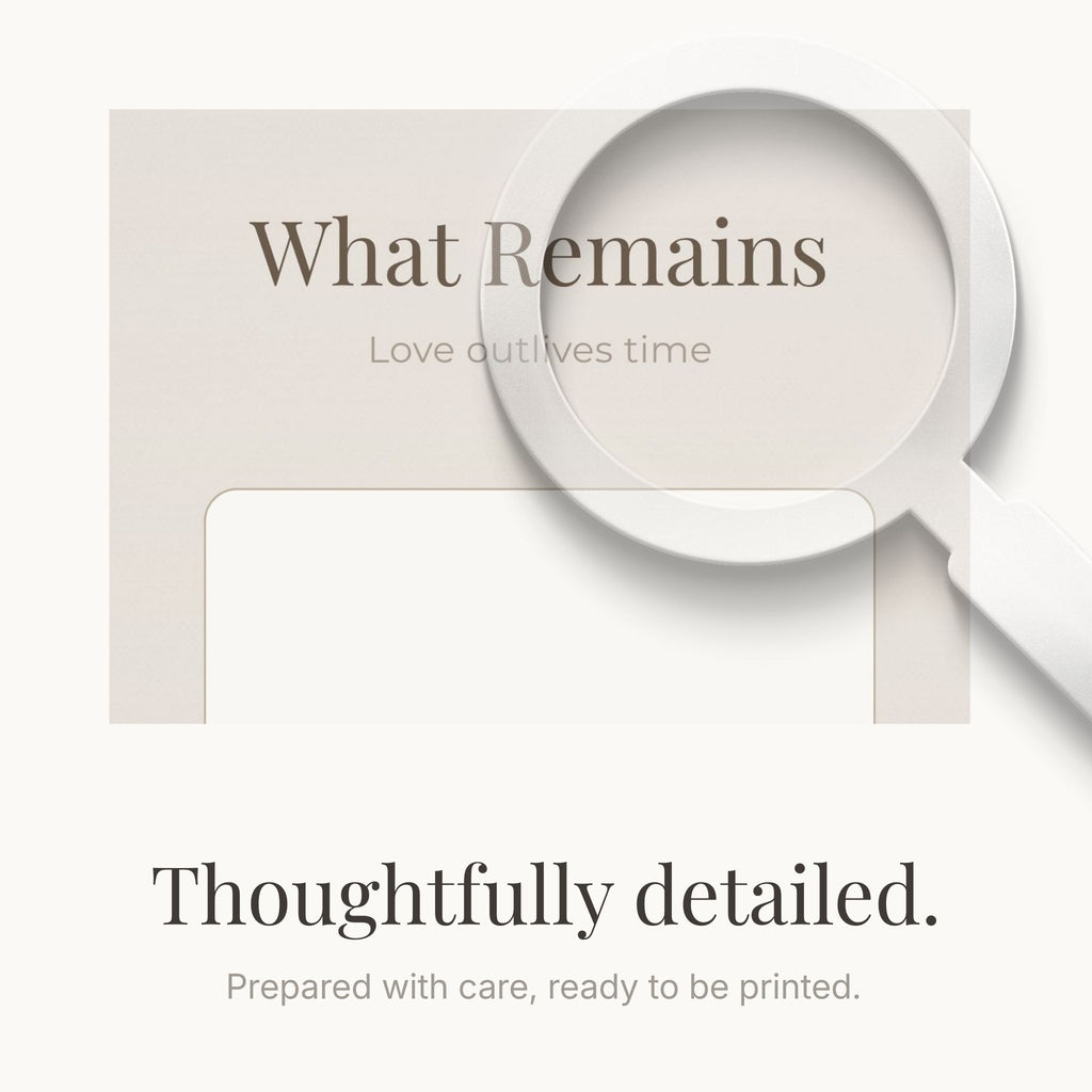 Memory & Legacy Wall Art Printable | Personalized Photo Frame | Minimal Remembrance Decor | Timeless Keepsake