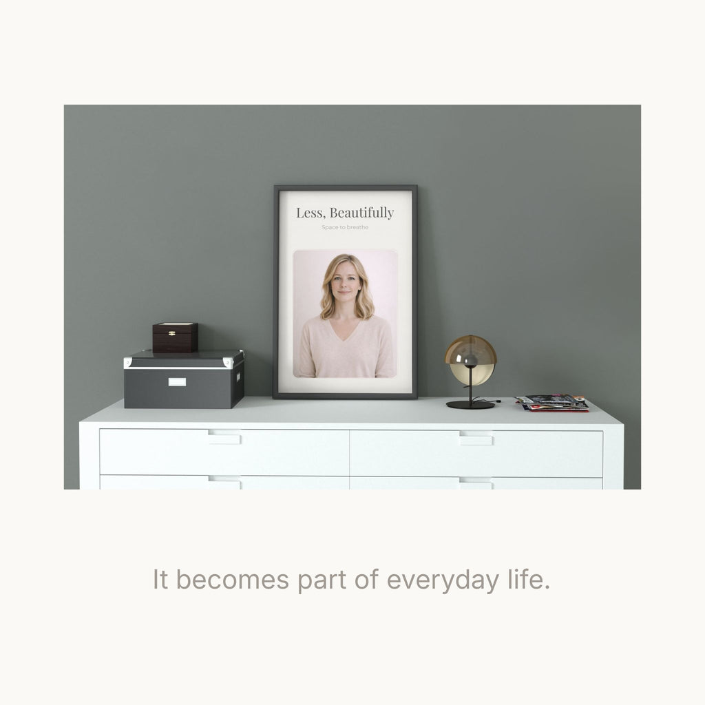 Minimal Aesthetic Wall Art Printable | Personalized Photo Frame | Neutral Home Decor | Quiet Luxury Art