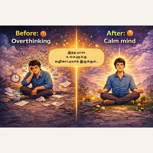 Overthinking-ஐ குறைக்க உதவும் 21 நடைமுறை வழிகள் | Tamil PDF Guide