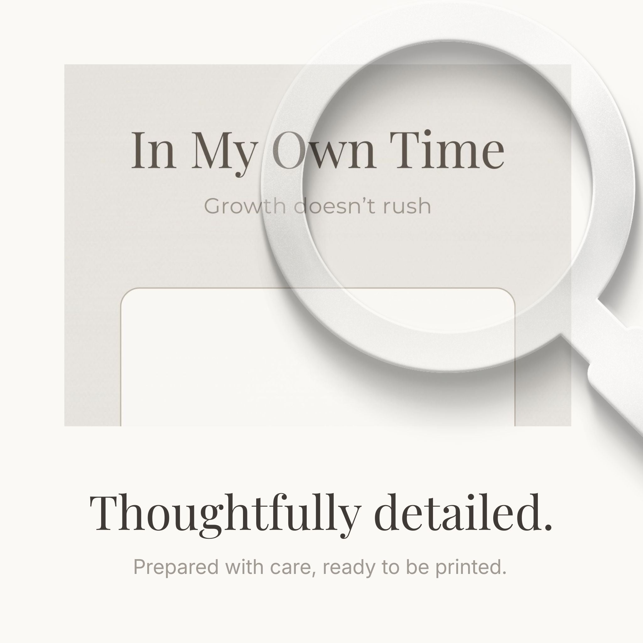 Personal Identity Wall Art Printable | Personalized Portrait Frame | Minimal Home Decor | Quiet Presence