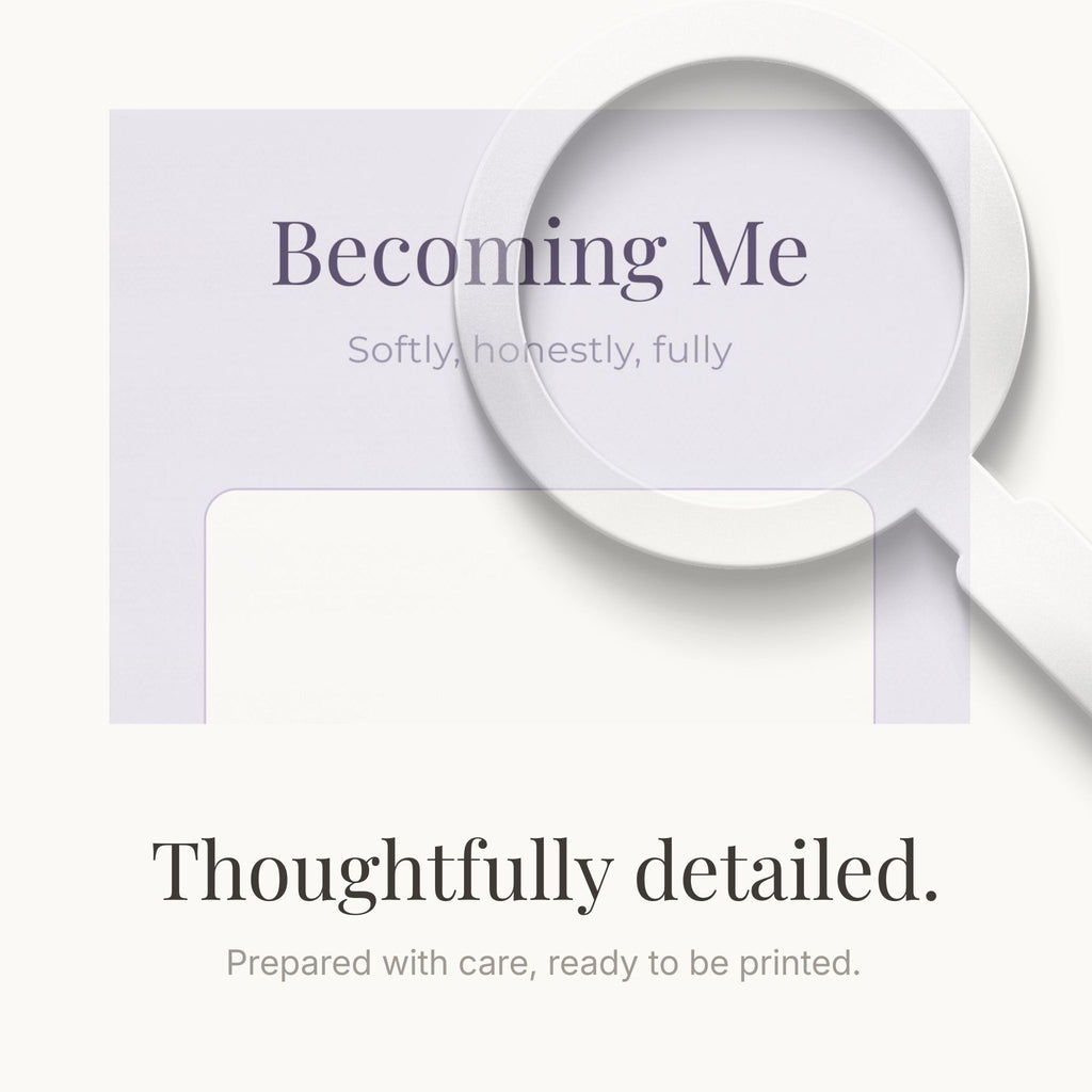 Personal Identity Wall Art Printable | Personalized Portrait Frame | Minimal Home Decor | Timeless Expression