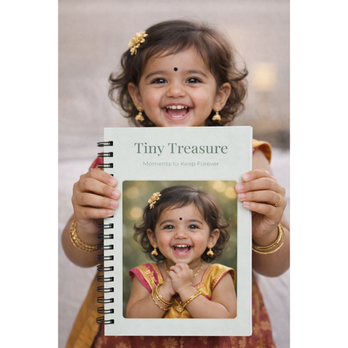 Personalized Baby Photo & Name Notebook – A5 Lined | 100 GSM | 120 Pages