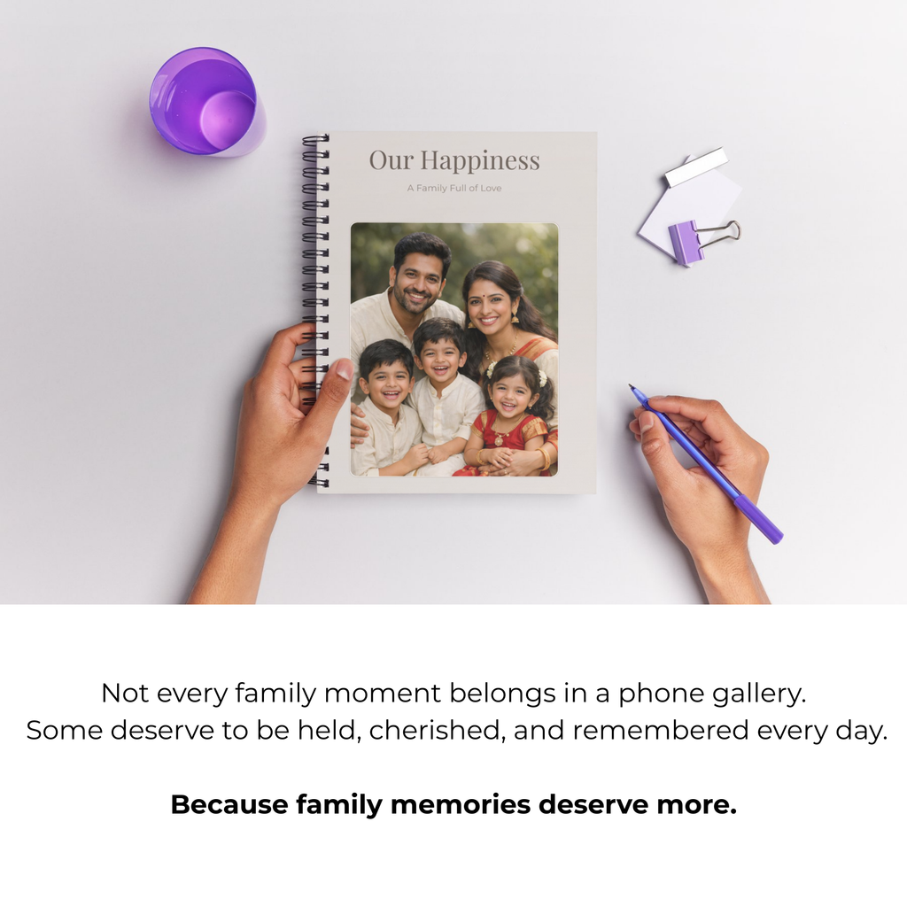 Personalized Family Photo & Name Notebook – A5 Lined | 100 GSM | 120 Pages