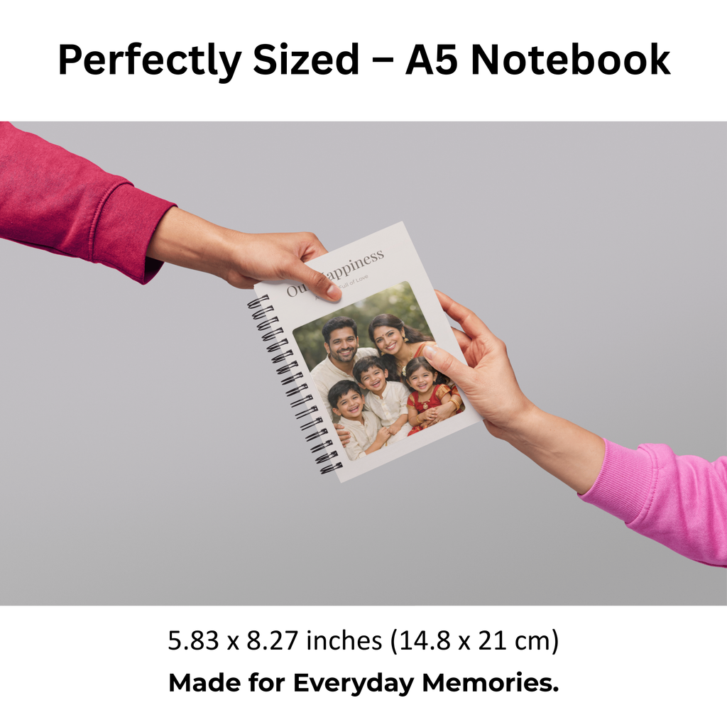 Personalized Family Photo & Name Notebook – A5 Lined | 100 GSM | 120 Pages