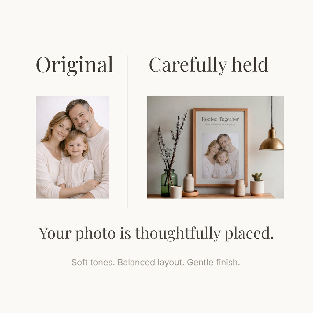 Personalized Family Wall Art Printable | Custom Family Photo Gift | Minimal Family Home Decor