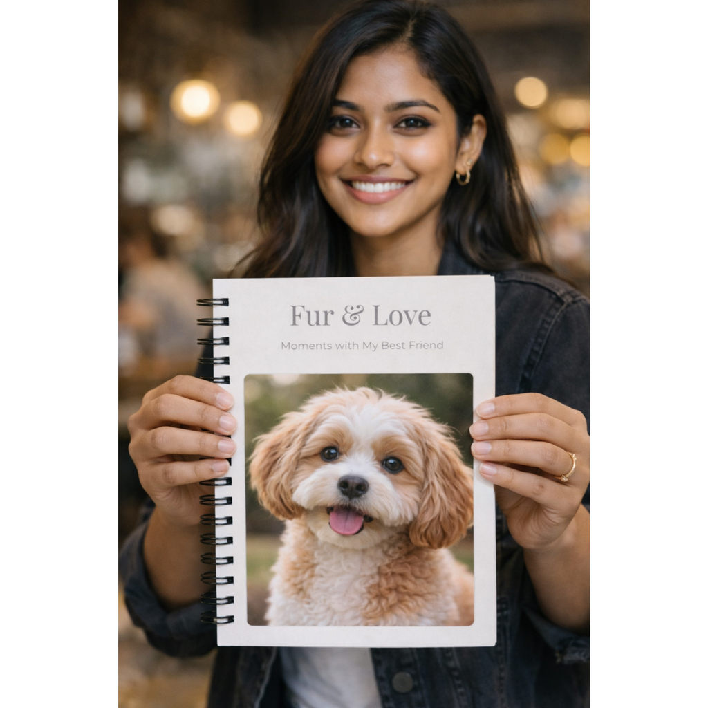 Personalized Pet Photo & Name Notebook – A5 Lined | 100 GSM | 120 Pages