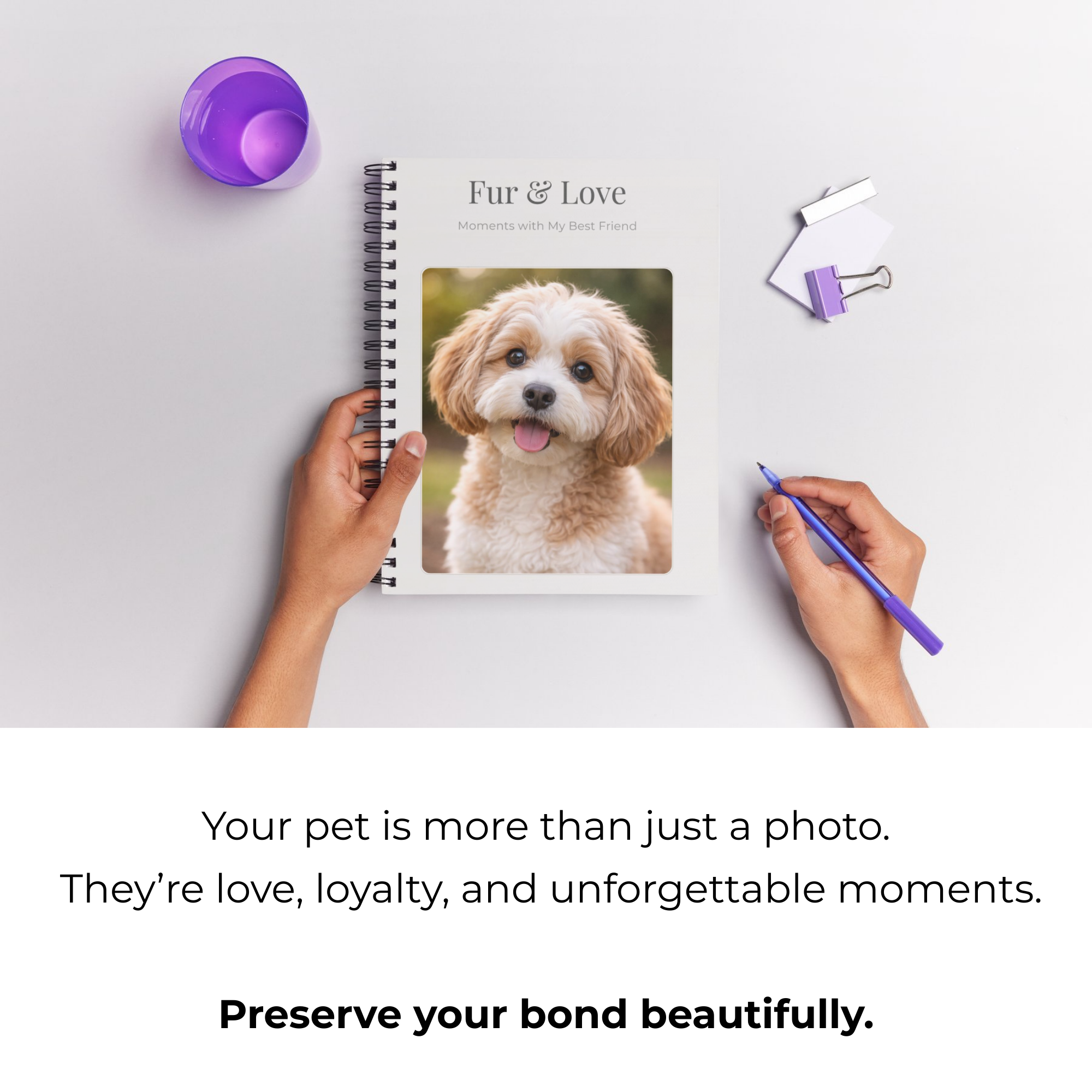 Personalized Pet Photo & Name Notebook – A5 Lined | 100 GSM | 120 Pages