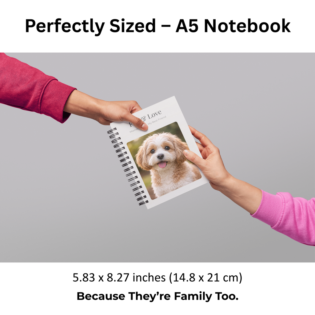 Personalized Pet Photo & Name Notebook – A5 Lined | 100 GSM | 120 Pages