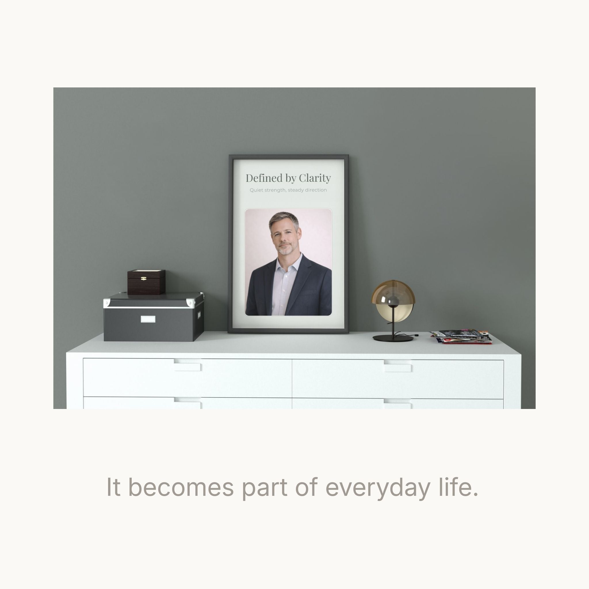 Professional Identity Wall Art Printable | Personalized Portrait Frame | Minimal Office Decor | Personal Presence