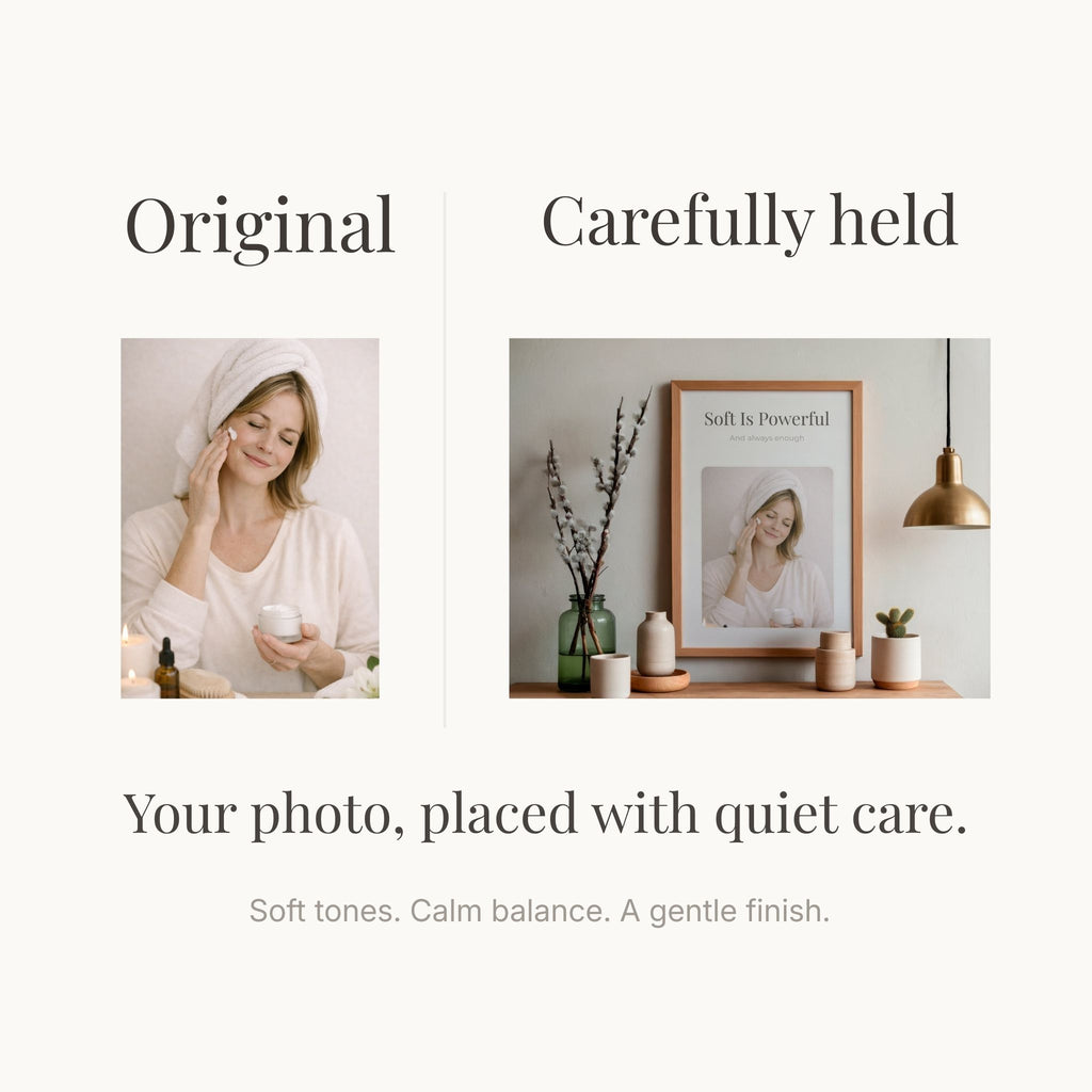 Women Self-Care Wall Art Printable | Personalized Portrait Frame | Minimal Home Decor | Quiet Reflection