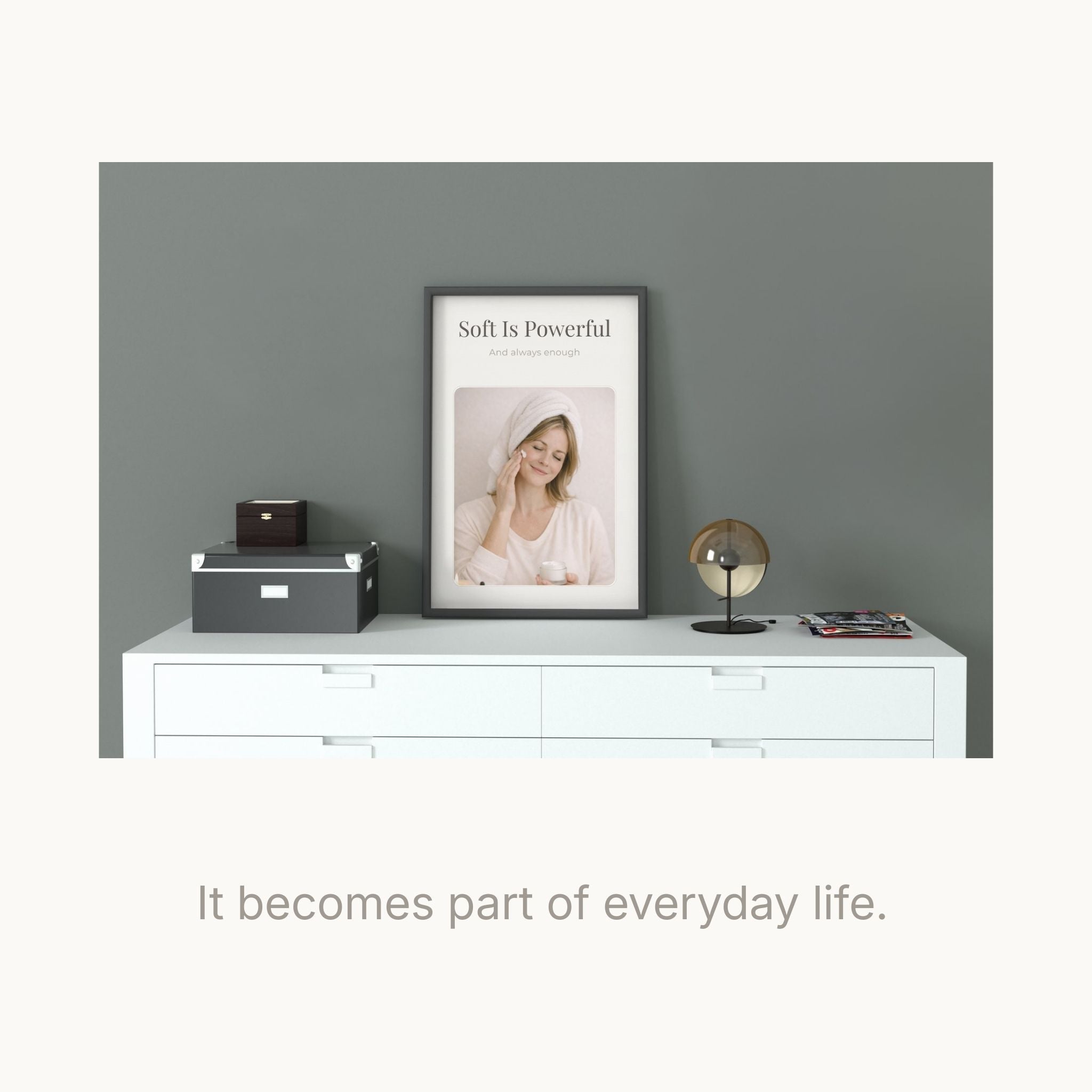 Women Self-Care Wall Art Printable | Personalized Portrait Frame | Minimal Home Decor | Quiet Reflection