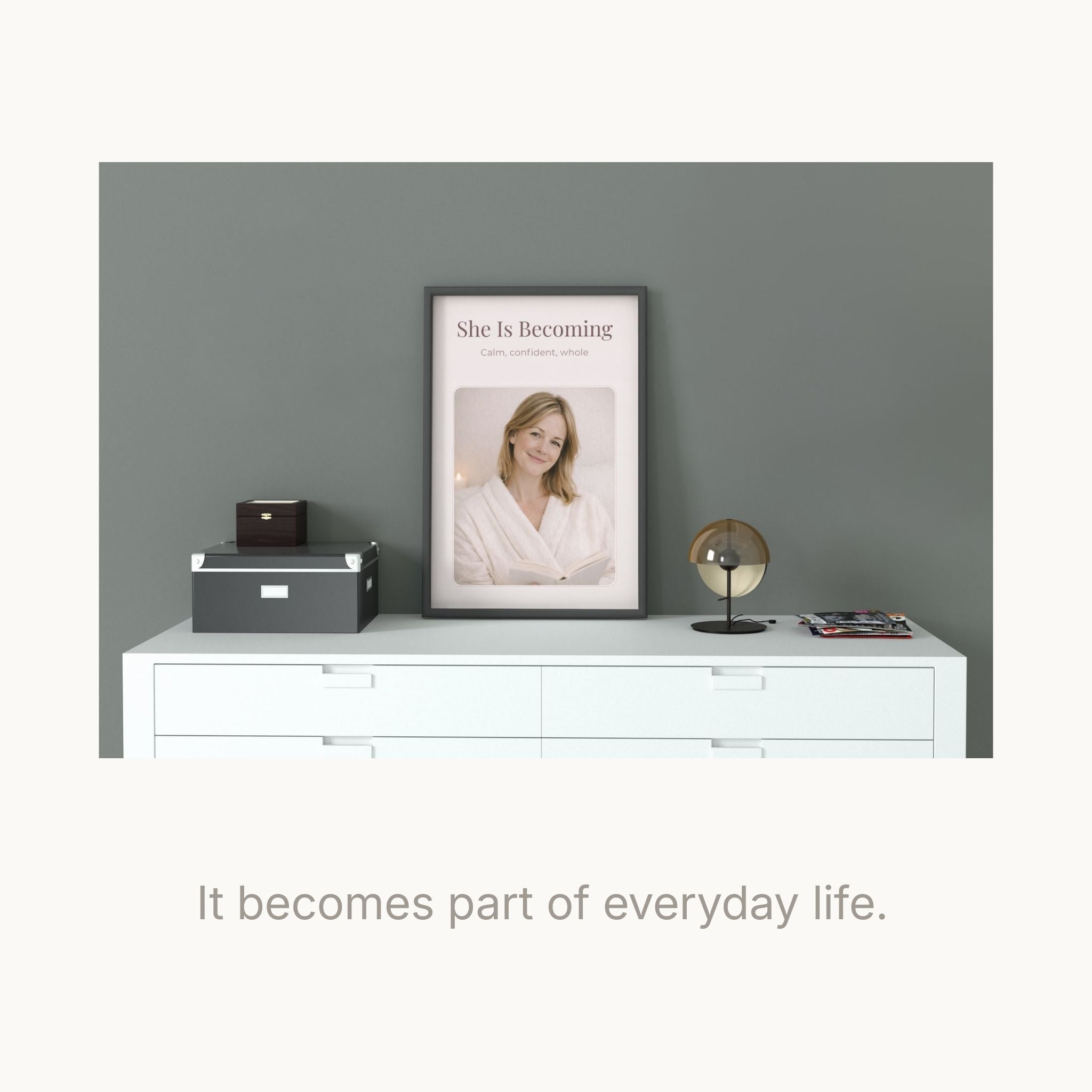 Women Self-Care Wall Art Printable | Personalized Portrait Frame | Minimal Home Decor | Thoughtful Gift